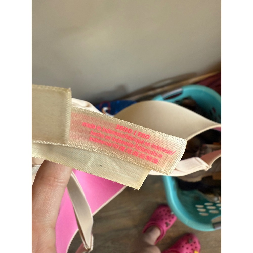 Victoria's Secret PINK Wear Everywhere Push Up Bra Beige Nude 36DD Underwire - Picture 4 of 5